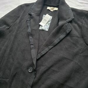 LOFT Black Knit Blazer Jacket Women’s XXL NWT
